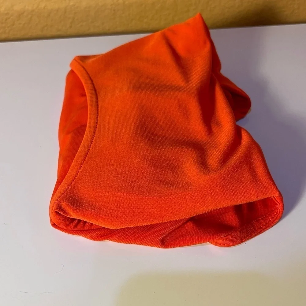 KENNETH Cole Bold Orange Faux Wrap Tank Top Medium Stretchy Flattering Travel - Picture 7 of 12